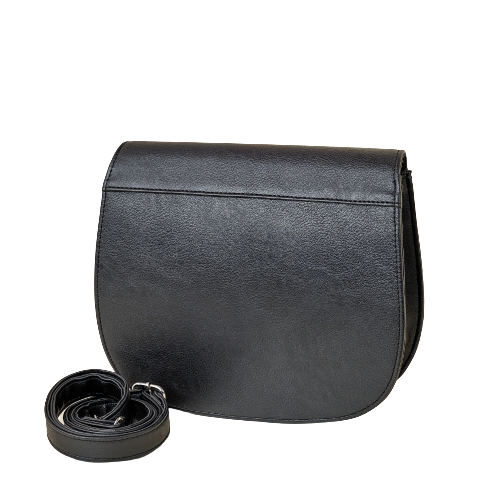 Кожена чанта с бродирани шевици "Далия"