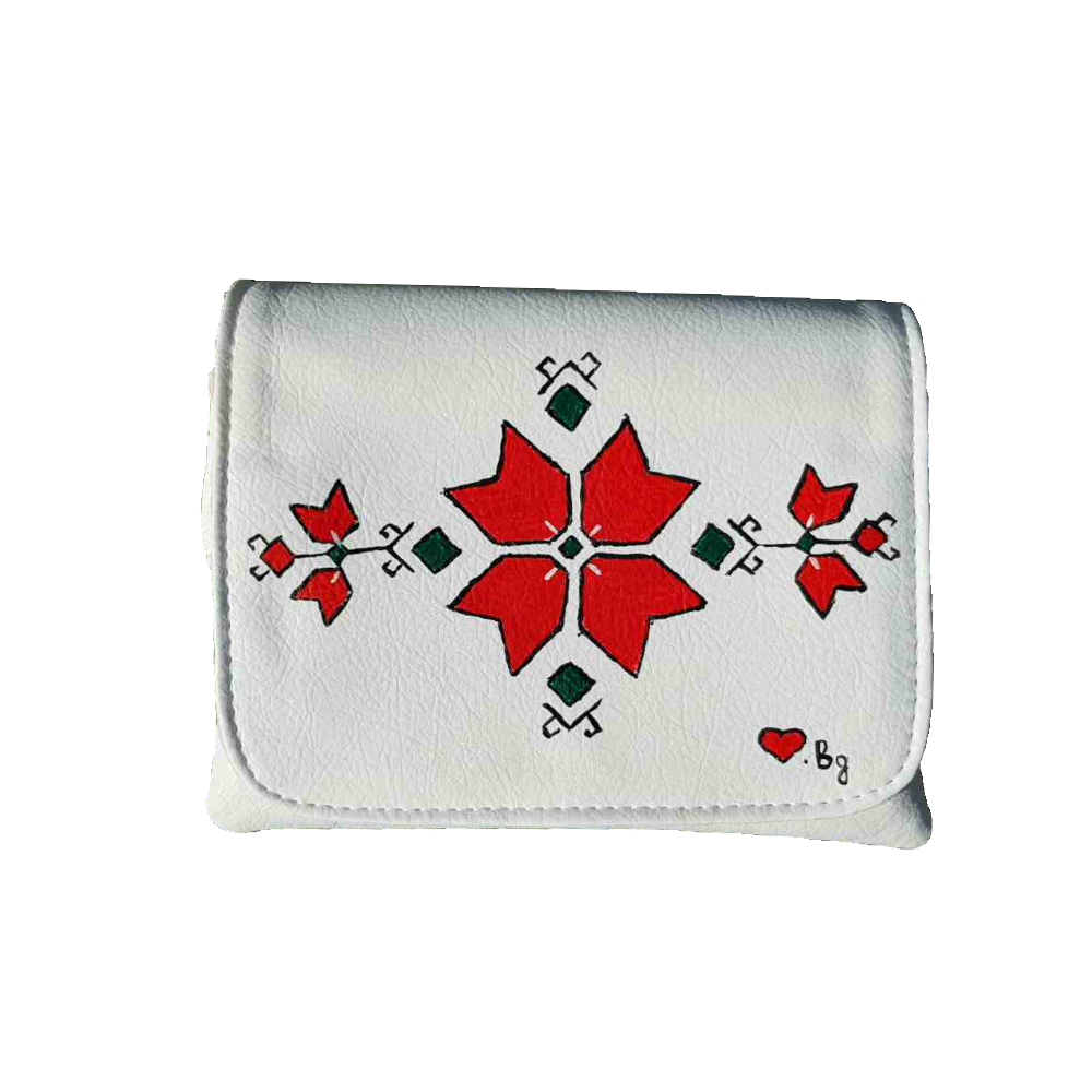 Ръчно рисуванa чанта с шевица "Нежност"