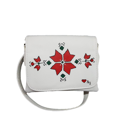 Ръчно рисуванa чанта с шевица "Нежност"